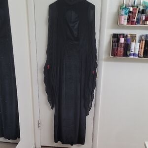 Mystical Black Dress with Red Details